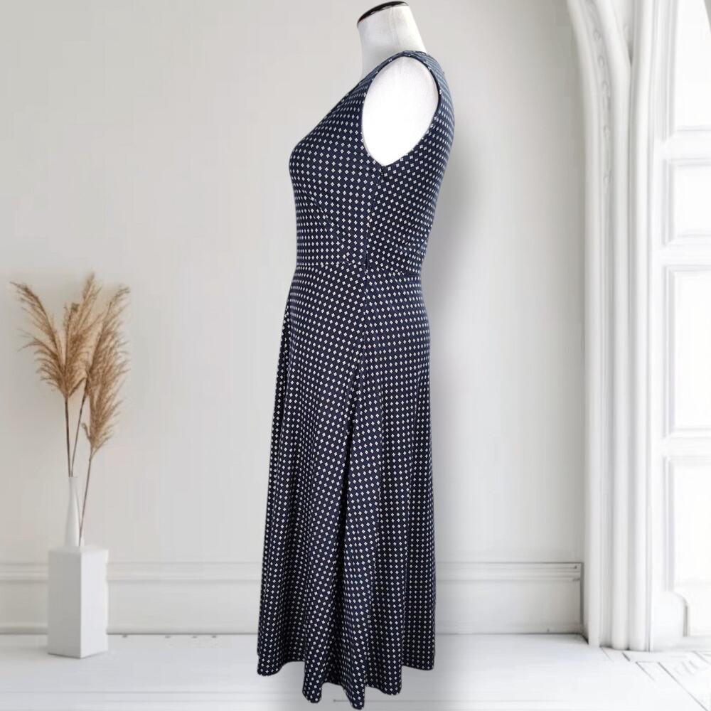 Weekend Max Mara NWT Navy Fit Flare Midi Dress Stretch Jersey Size S - Picture 4 of 16